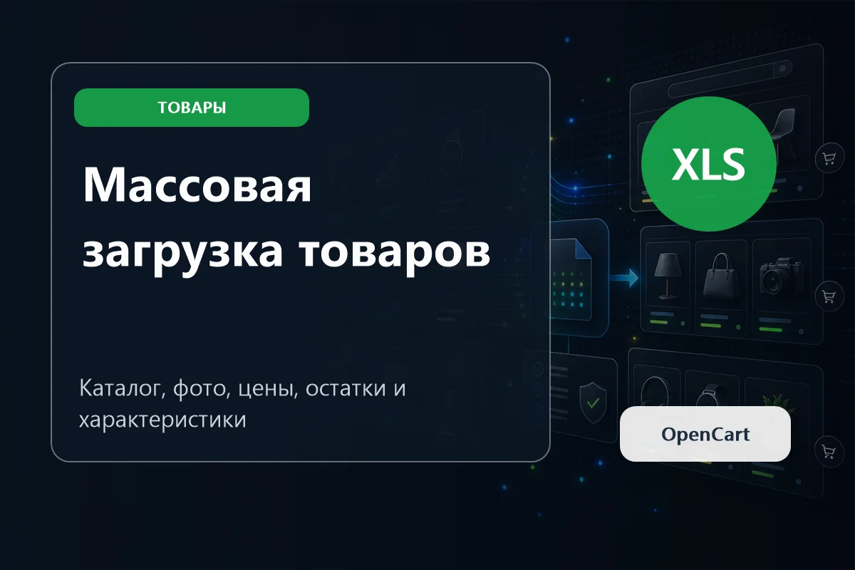 Импорт и обновление товаров поставщика OpenCart