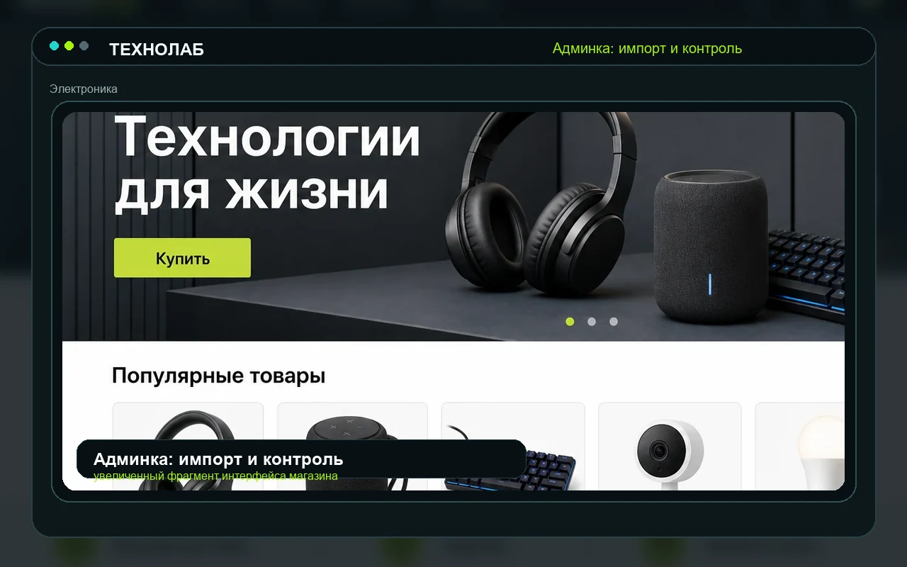 Админка: импорт и контроль
