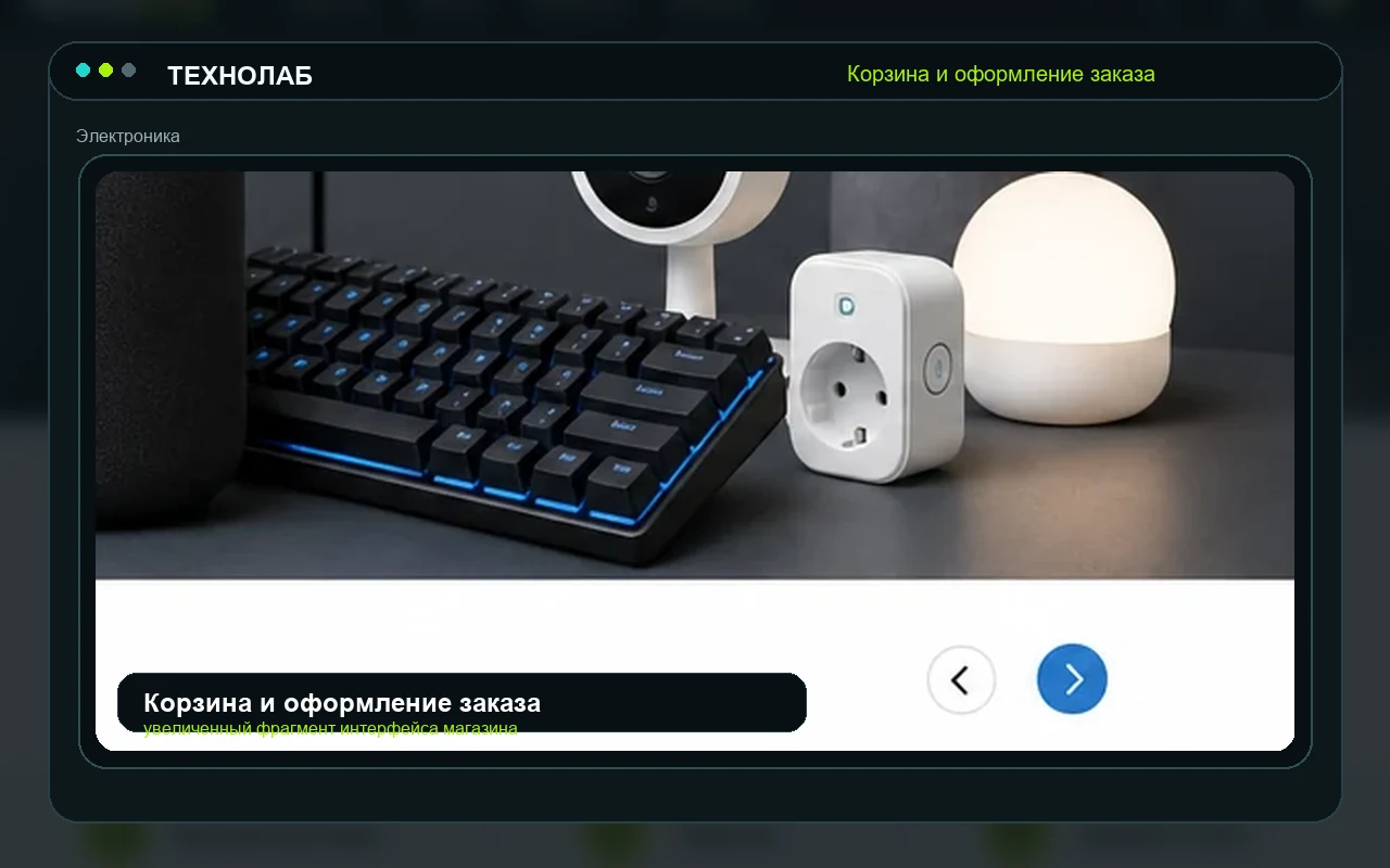Корзина и оформление заказа