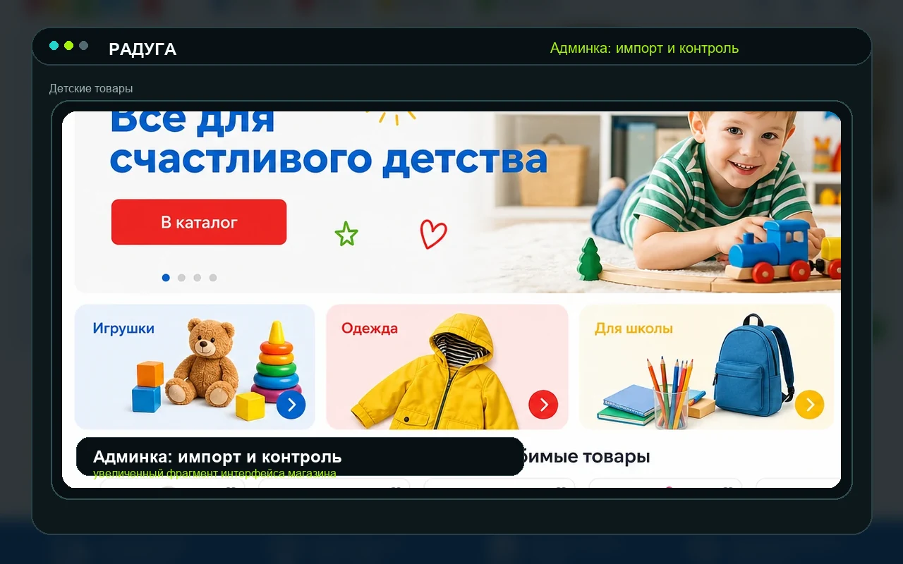 Админка: импорт и контроль