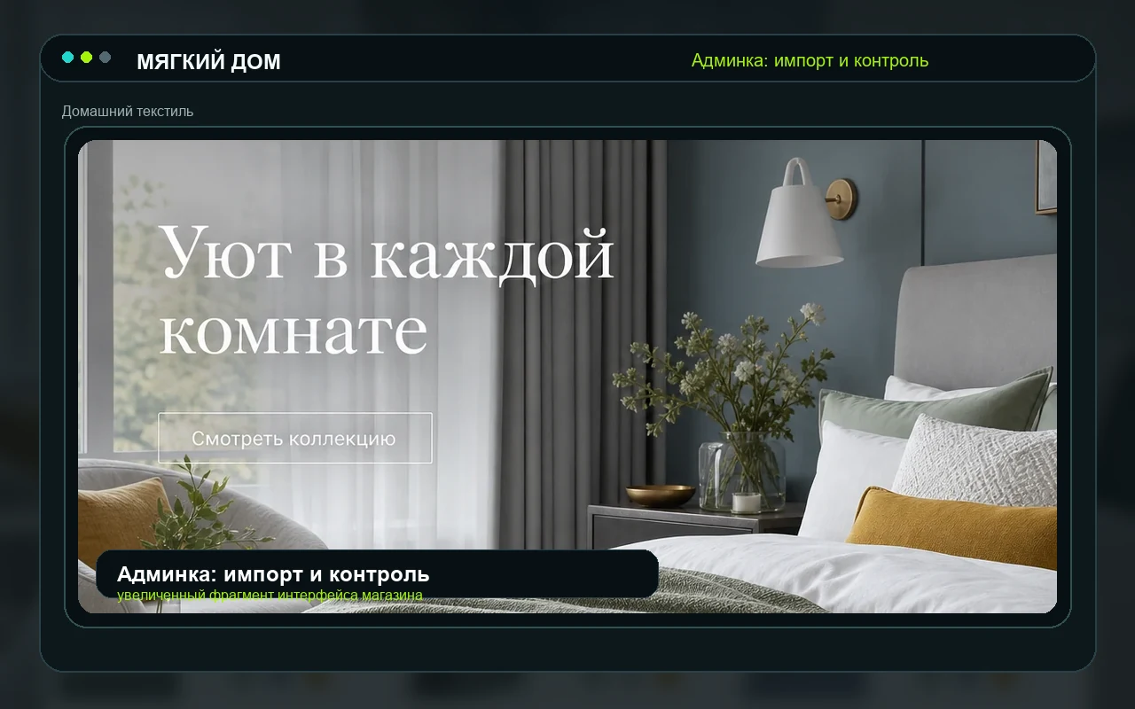 Админка: импорт и контроль