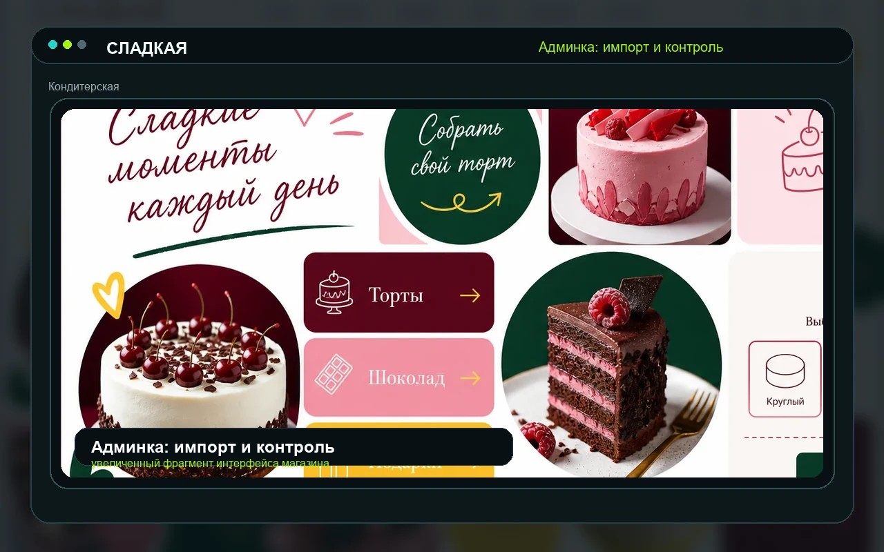 Админка: импорт и контроль