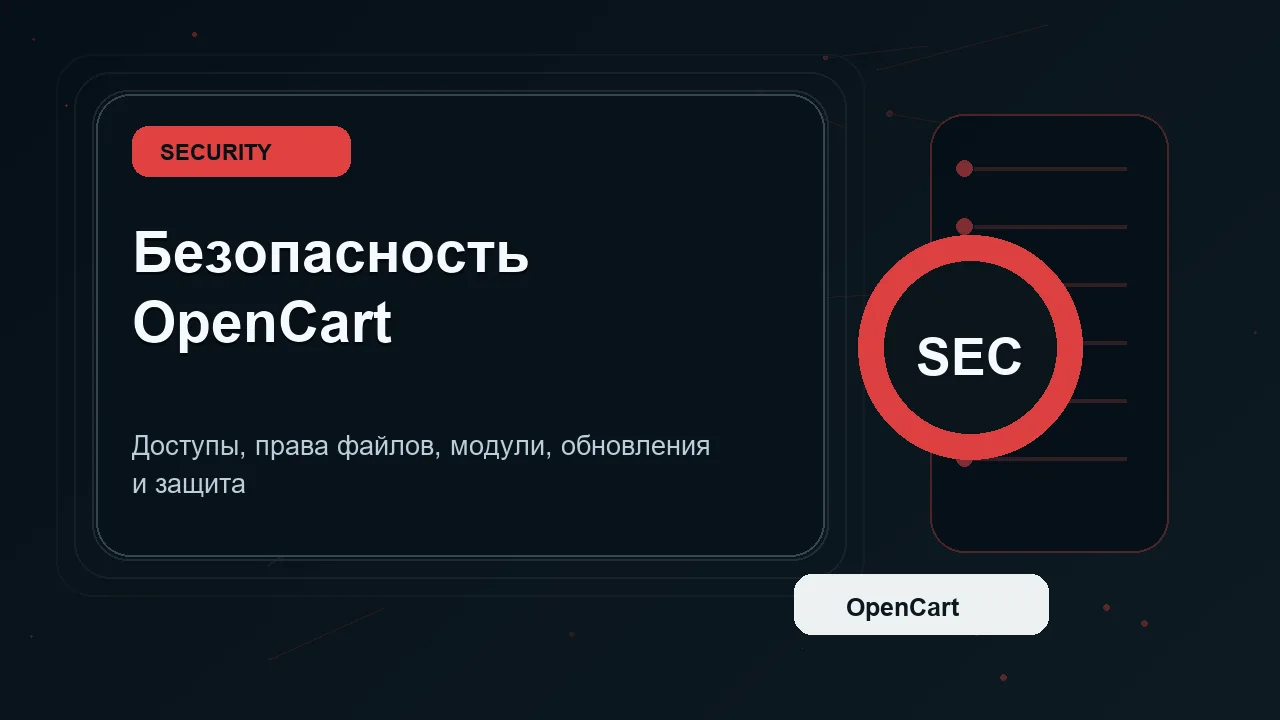 Безопасность OpenCart и ocStore